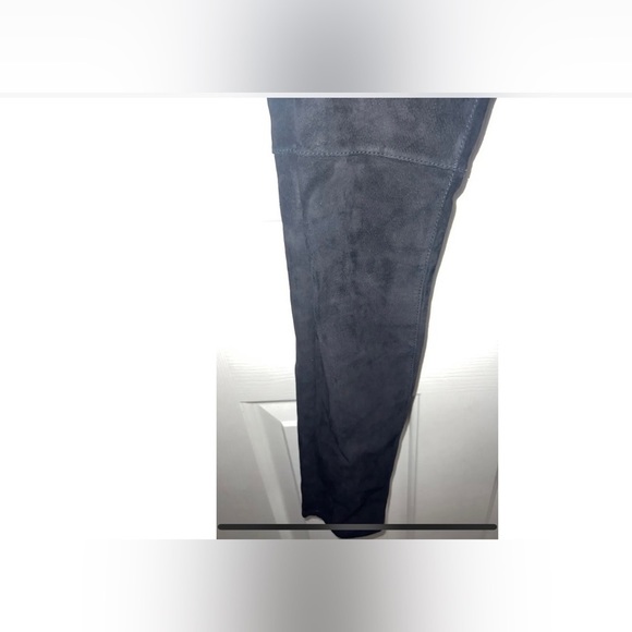 Joie Jeans Black Suede Leather Skinny Pants Size 27 - Picture 5 of 16